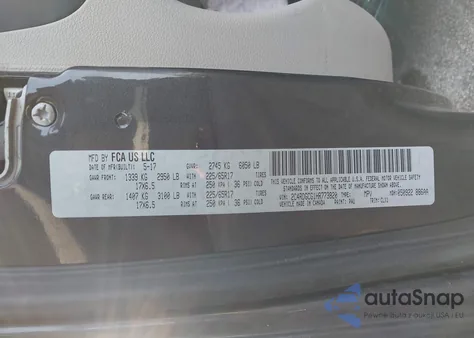 2017 Dodge Grand Caravan Sxt z USA, uszkodzony, nr VIN 2C4RDGCG1HR773820